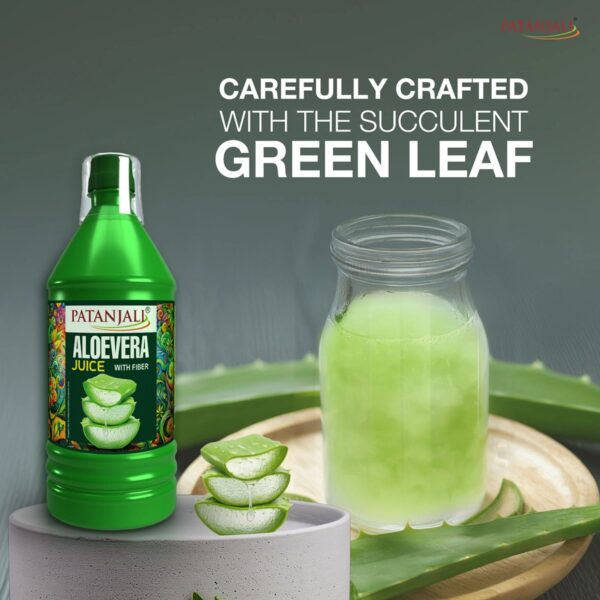 Patanjali Aloe Vera Juice with Fiber: Natural Digestive - Image 3