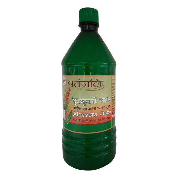 Patanjali Aloe Vera Juice with Fiber orange flavor